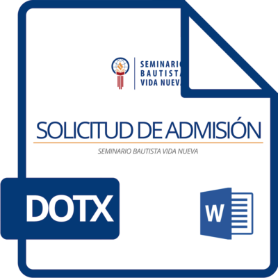 Solicitud de Admisión SBVN 2018 (plantilla a llenar en Word)